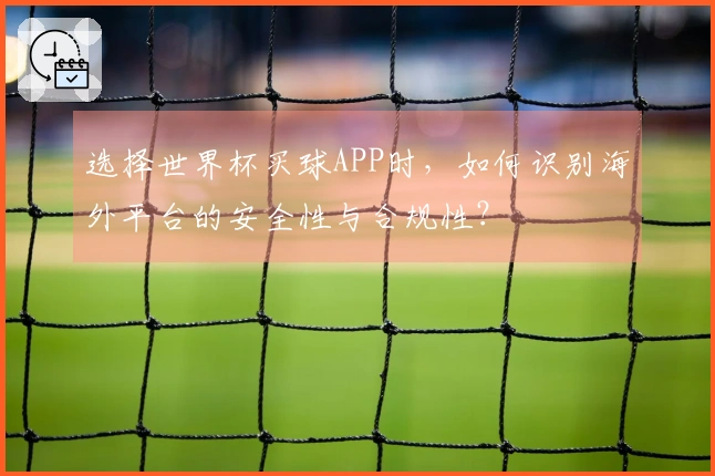 选择世界杯买球APP时，如何识别海外平台的安全性与合规性？